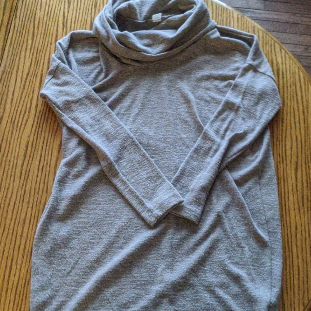 Cowl neck sweater dress